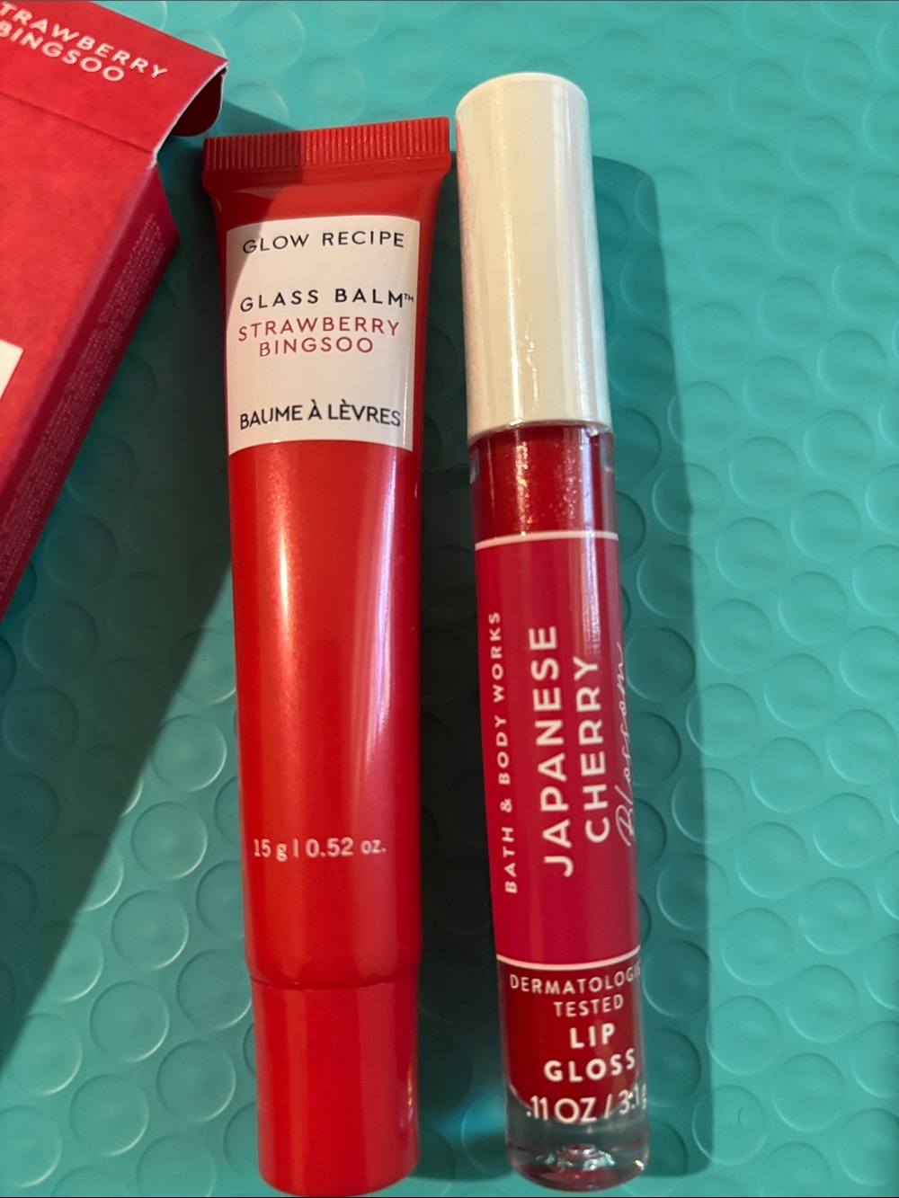 Glow Recipe Glass Balm Strawberry Bingsoo Lip Gloss-Red&Bath&Body cherry new